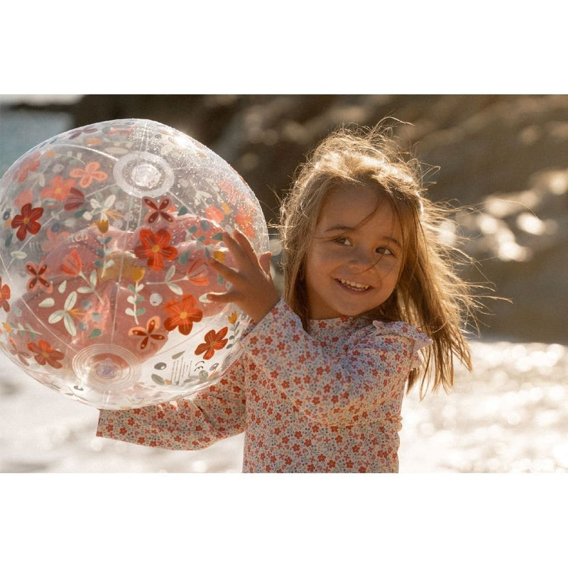 Afbeelding laden in galerijviewer, Little dutch pink flowers strandbal 3d figuur, 35cm

