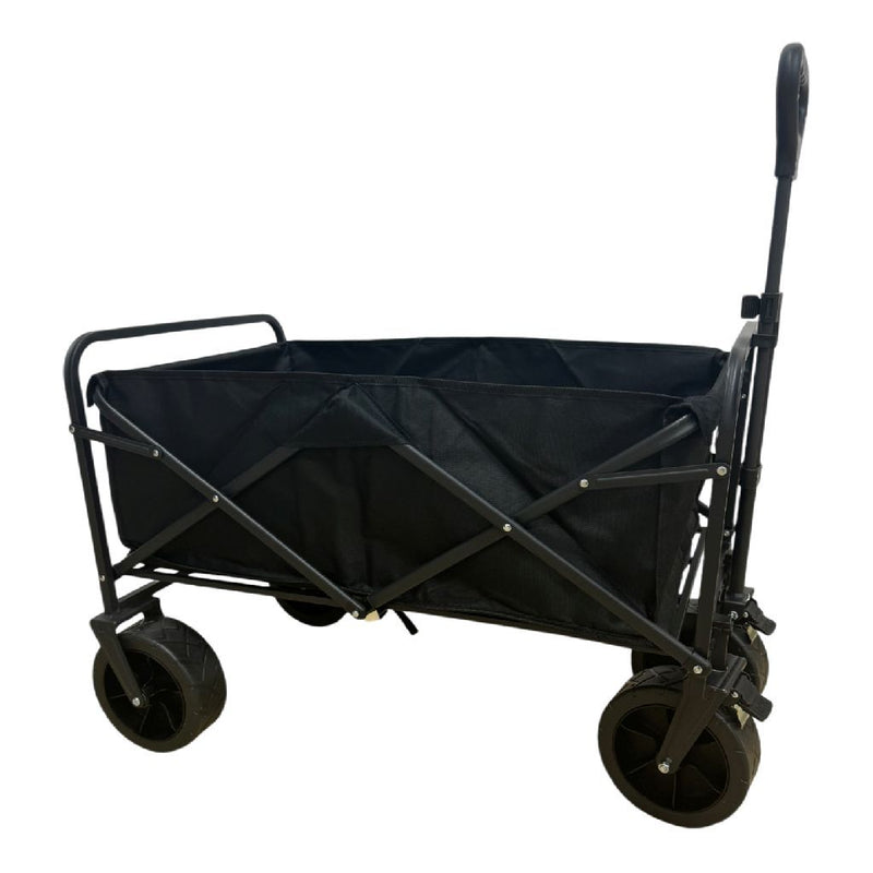 Afbeelding laden in galerijviewer, Outdoor bolderwagen opvouwbaar 90x51x57 cm zwart
