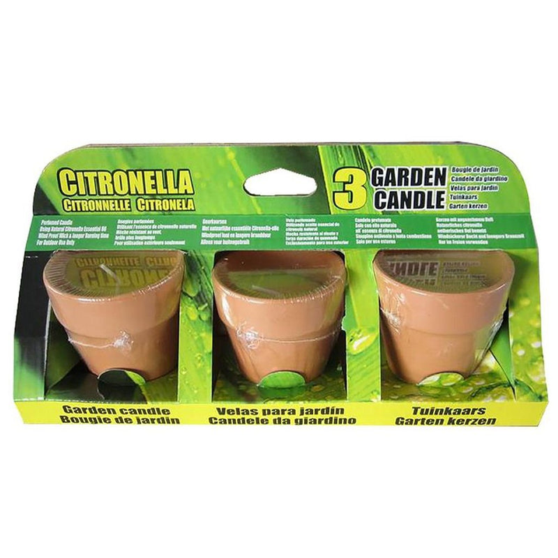 Afbeelding laden in galerijviewer, Basic Citronellakaarsen in Terracotta Potje 6.5 cm 3 Stuks
