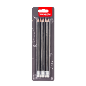 Bruynzeel teens grafietpotloden hb + gumtip blister 5