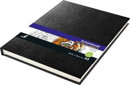 Kangaro schetsboek a5 - hardcover slang imprint - 140 blanco pagina's - 120 grams creme papier