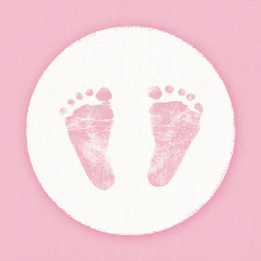 Basic servetten baby voetjes meisje 25 cm 20 stuks