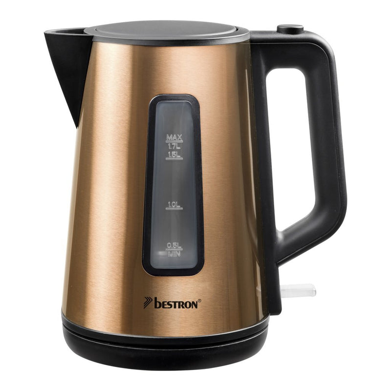 Afbeelding laden in galerijviewer, Bestron awk1000co waterkoker 1.7l 2200w koper zwart
