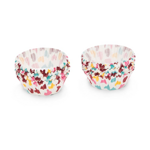 Patisse cup-cakes op kaart 'gekleurde hartjes' 200st.