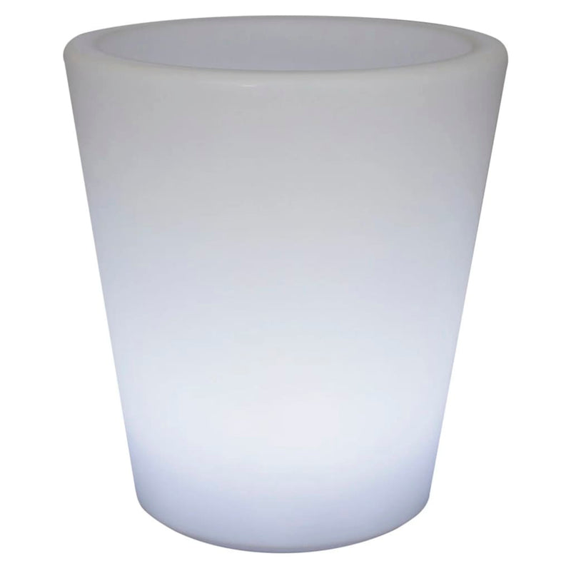 Afbeelding laden in galerijviewer, Eurotrail Lamp bloempot LED oplaadbaar rond 38 cm
