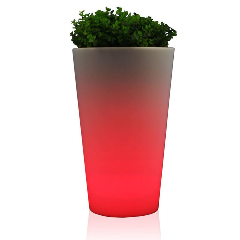 Afbeelding laden in galerijviewer, Eurotrail Lamp bloempot LED oplaadbaar rond 38 cm
