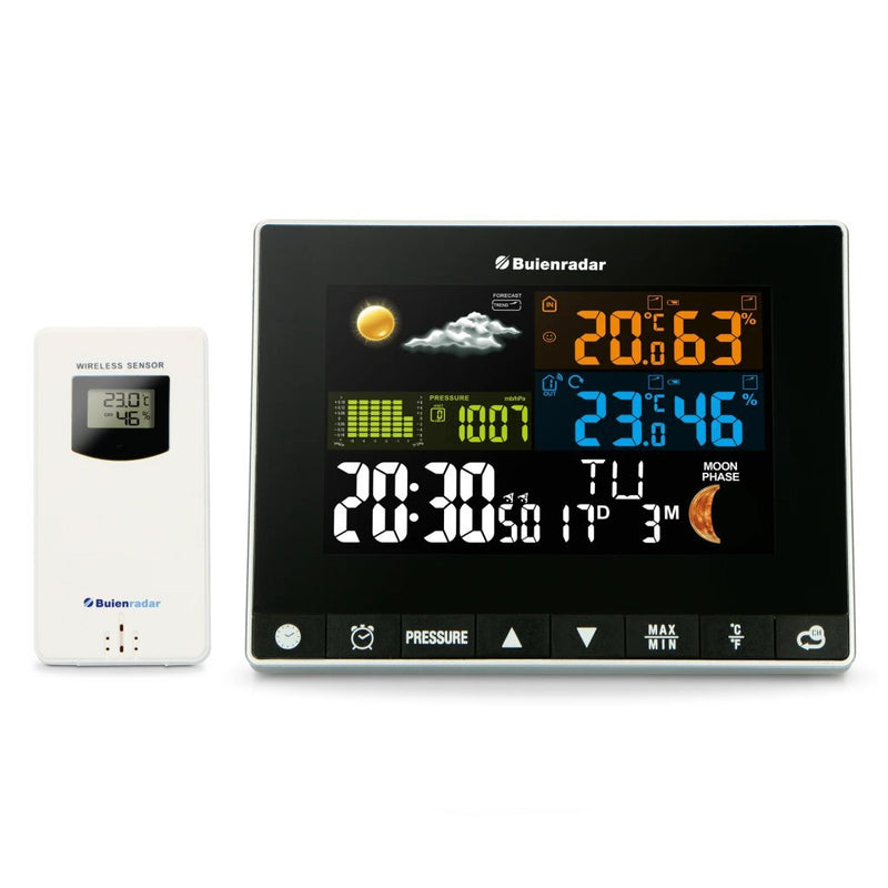 Afbeelding laden in galerijviewer, Alecto br700 buienradar 3in1 weerstation zwart
