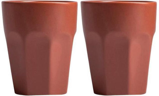 Gusta mok tarra 2stuks aardewerk ø 7,5cm x 9,5cm