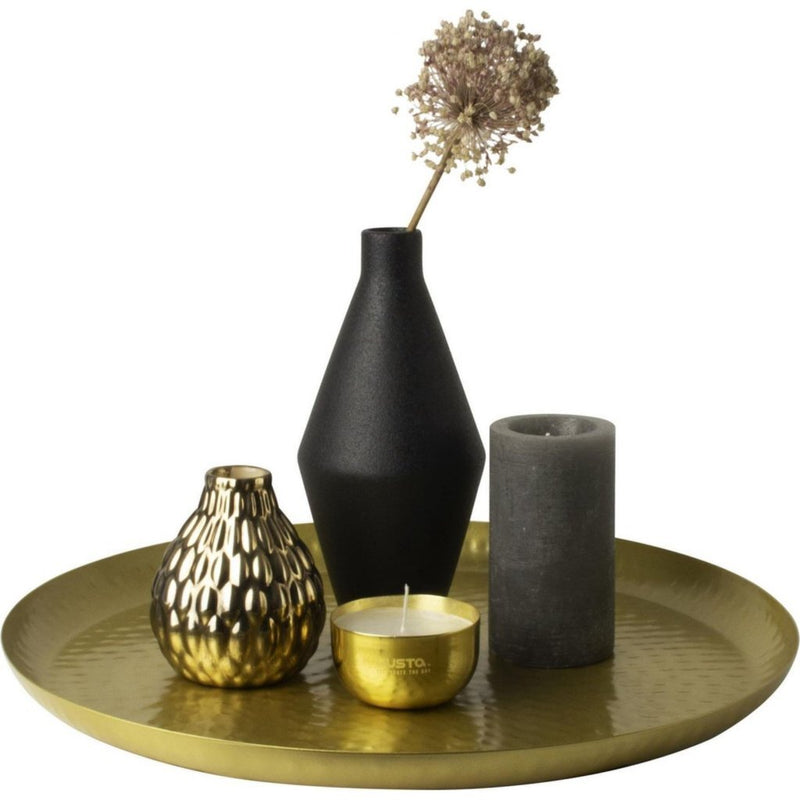 Afbeelding laden in galerijviewer, Gusta wand-decoratieschaal 38 cm goud aluminium

