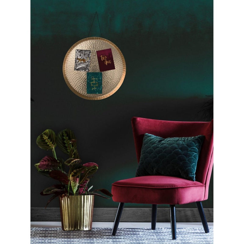Afbeelding laden in galerijviewer, Gusta wand-decoratieschaal 38 cm goud aluminium

