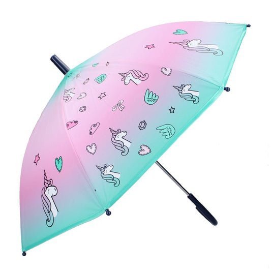 Basic eenhoorn paraplu roze blauw