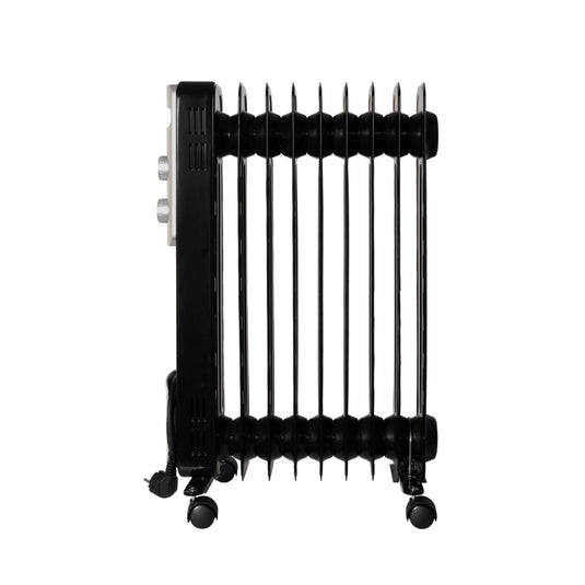 Inventum ko931b oliegevulde radiator 2000w zwart zilver