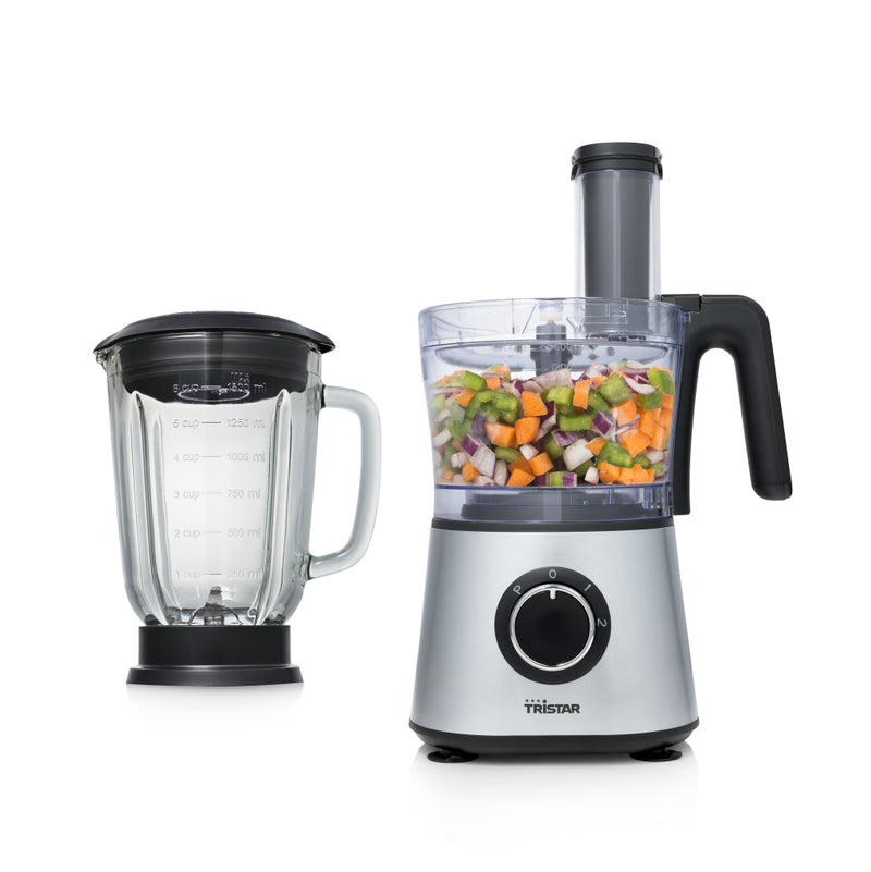 Afbeelding laden in galerijviewer, Tristar Tristar MX-4823 Food Processor RVS Zwart
