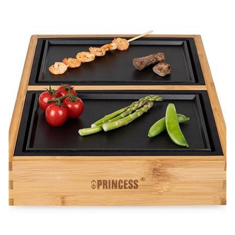 Afbeelding laden in galerijviewer, Princess 104040 dinner4 all pure gourmetstel zwart bamboe
