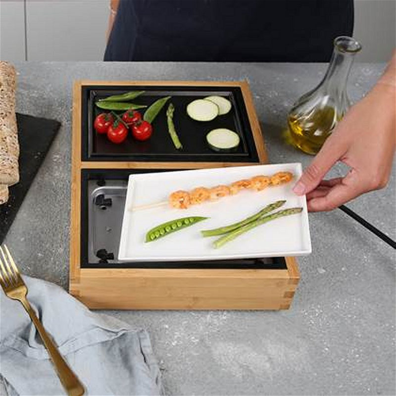 Afbeelding laden in galerijviewer, Princess 104040 dinner4 all pure gourmetstel zwart bamboe

