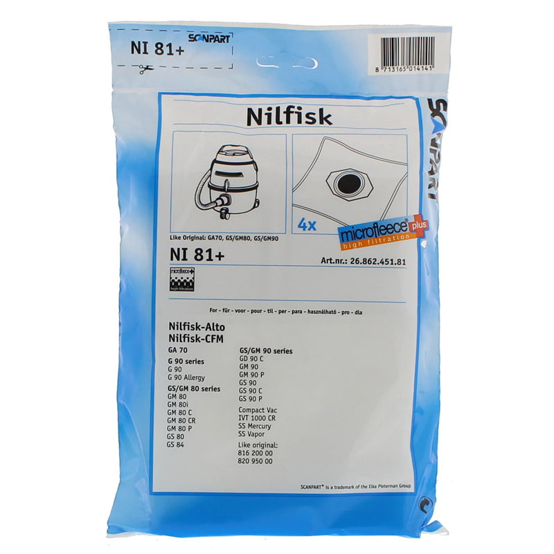 Afbeelding laden in galerijviewer, Scanpart stofzak nilfisk gs80-90 micro en
