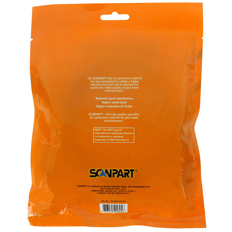 Afbeelding laden in galerijviewer, Scanpart hdmi kabel 3 m oranje zwart
