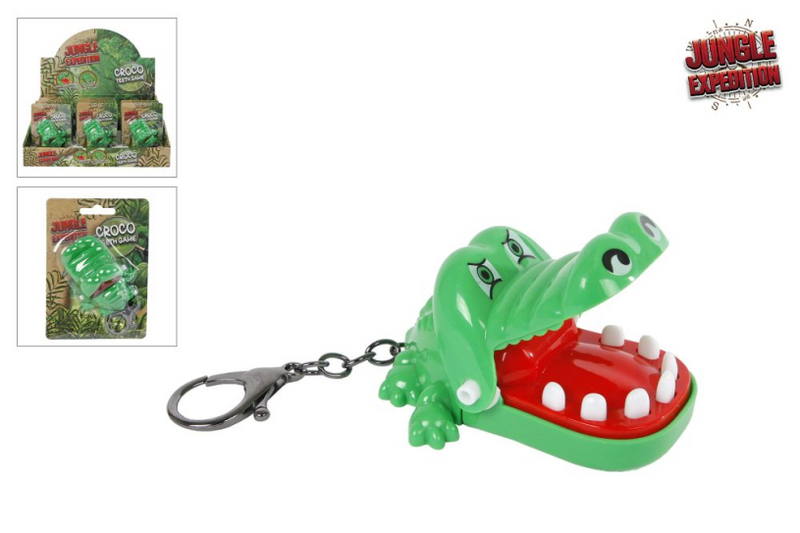 Afbeelding laden in galerijviewer, Jungle expedition bijtende krokodil sleutelhanger 7cm
