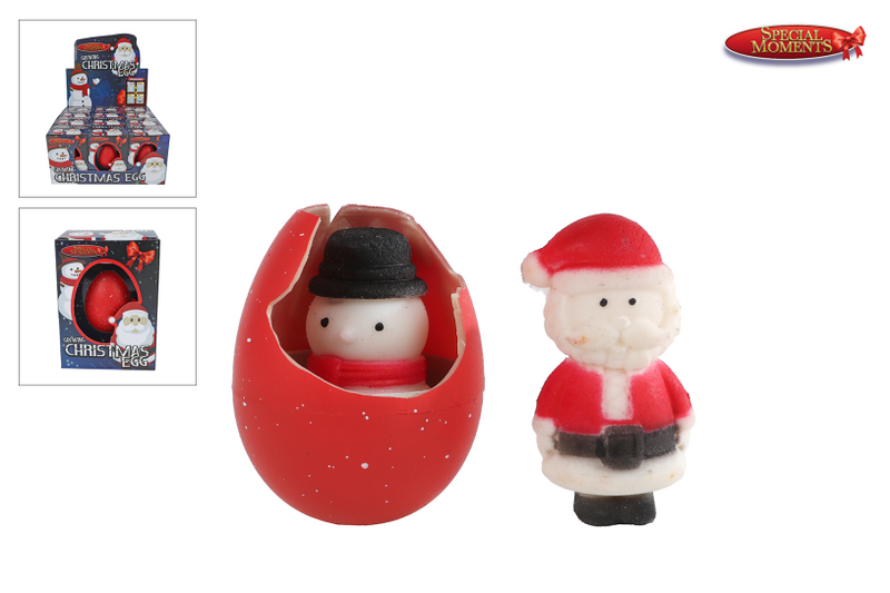 Afbeelding laden in galerijviewer, Groei-ei kerstman sneeuwpop, 6cm
