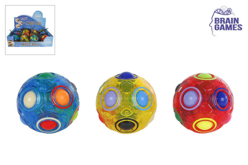 Afbeelding laden in galerijviewer, Van manen veenendaal bv transparant magische bal fidget speelgoed stressbal 6,5 cm.
