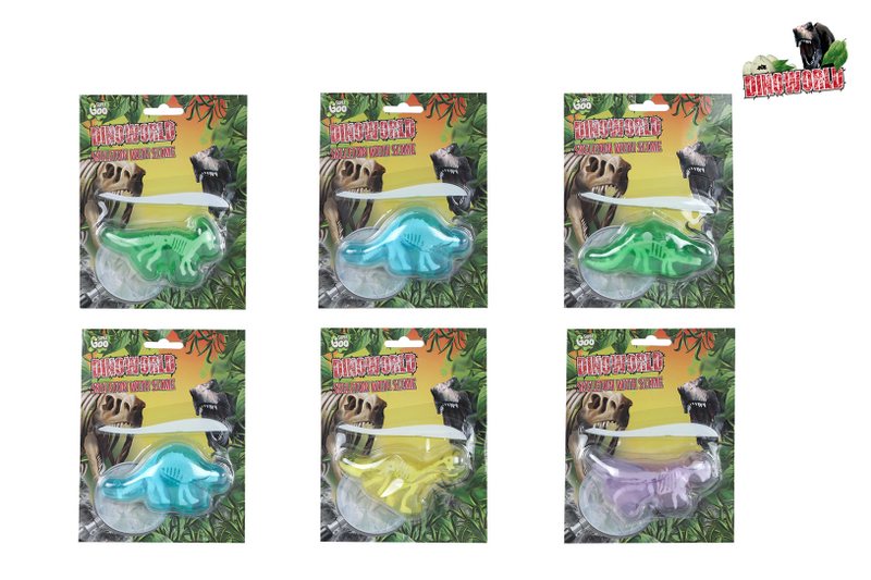 Afbeelding laden in galerijviewer, Dinoworld skelet met dinoslijm 6 figuren 4ass kleur 10cm
