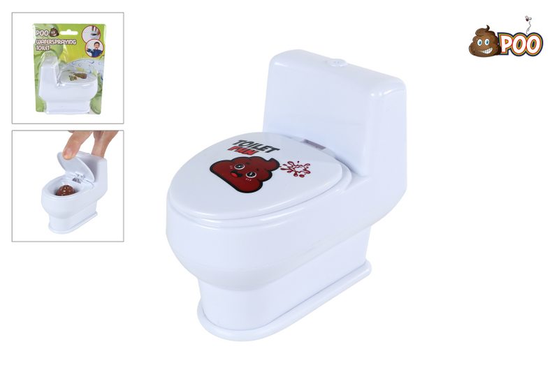 Afbeelding laden in galerijviewer, Poo toilet met drol waterspuitend 10cm
