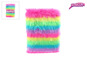 Lobbes van manen notitieboek a5 glamour fluffy multicolor 80 bladzijden.