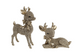 Sculptuur hert 2 assorti 9x6x15 12x6x9cm | 3 stuks