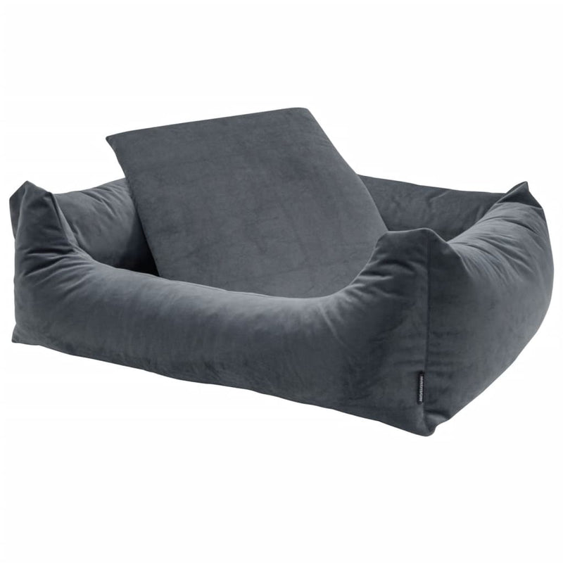 Afbeelding laden in galerijviewer, Madison hondenbed velvet 100x80x25 cm grijs
