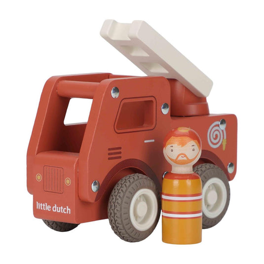 Little dutch brandweerwagen inclusief pegdoll – hout