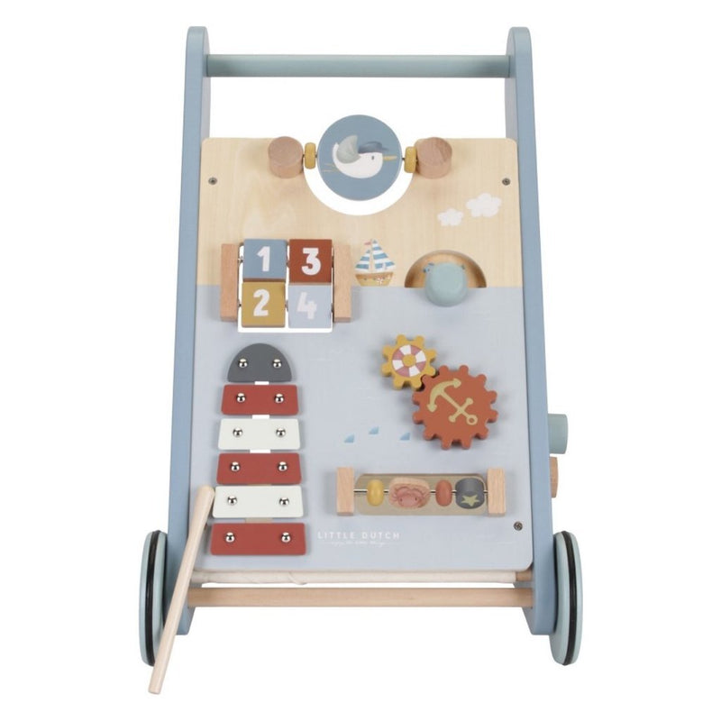 Afbeelding laden in galerijviewer, Little dutch houten babywalker sailors bay blauw
