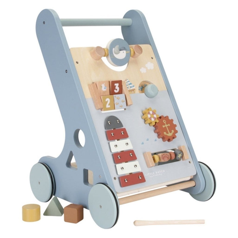 Afbeelding laden in galerijviewer, Little dutch houten babywalker sailors bay blauw
