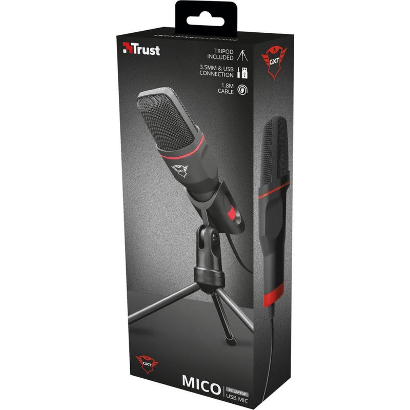 Afbeelding laden in galerijviewer, Trust gxt 212 mico usb microfoon zwart rood

