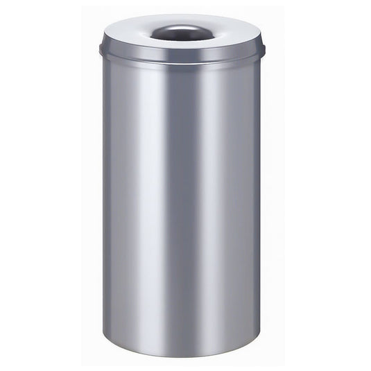 V-part v-part prullenbak zelfdovend 50 l zilverkleurig