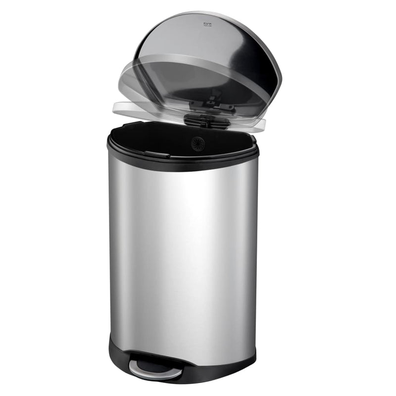 Afbeelding laden in galerijviewer, Eko - shell bin pedaalemmer 50 liter - stainless steel plastic - mat rvs - prullenbak
