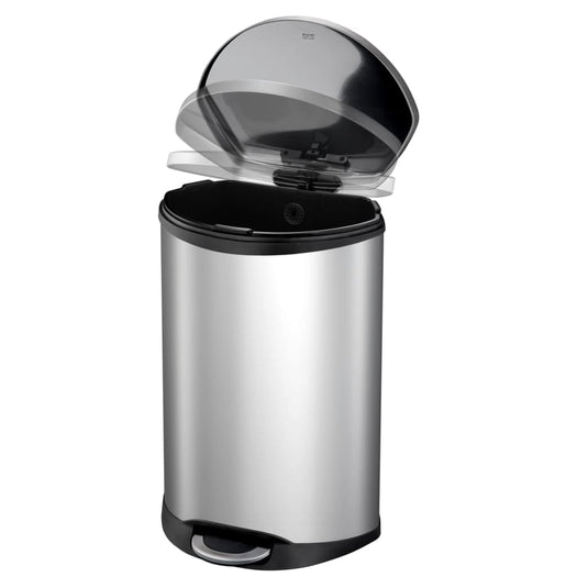 Eko - shell bin pedaalemmer 50 liter - stainless steel plastic - mat rvs - prullenbak