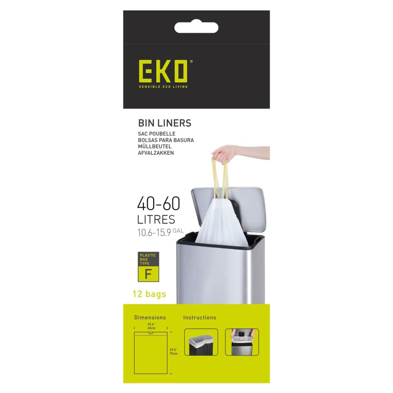 Afbeelding laden in galerijviewer, EKO EKO Afvalzakkenset F 24x12 st 40-60 L wit
