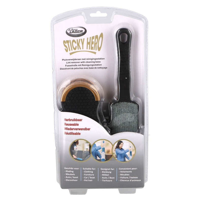 Afbeelding laden in galerijviewer, Overige merken aqua laser sticky hero kledingborstel goud zwart
