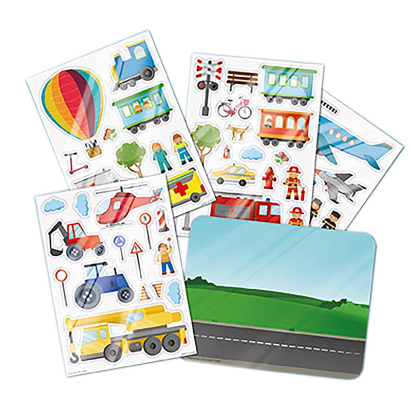 Afbeelding laden in galerijviewer, Totum raamstickers reizen voertuigen verkeer 45 x - speelgoed junior vanaf 3 jaar - verplaatsbare stickers niet permanent en herbruikbaar - voor thuis en op reis
