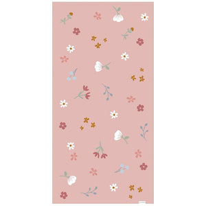 Merkloos sans marque little dutch pink flowers strandlaken 60x120 cm lichtroze