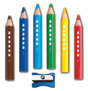 Bambolino toys nijntje kleurpotloden 6 stuks + puntenslijper