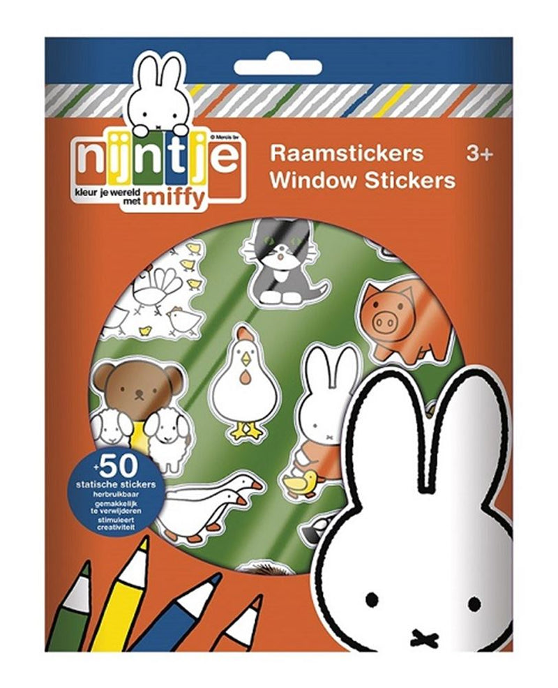 Afbeelding laden in galerijviewer, Totum nijntje raamstickers, niet permanente verplaatsbare stickers met speelachtergrond - educatief speelgoed junior vanaf 3 jaar - bambolino toys

