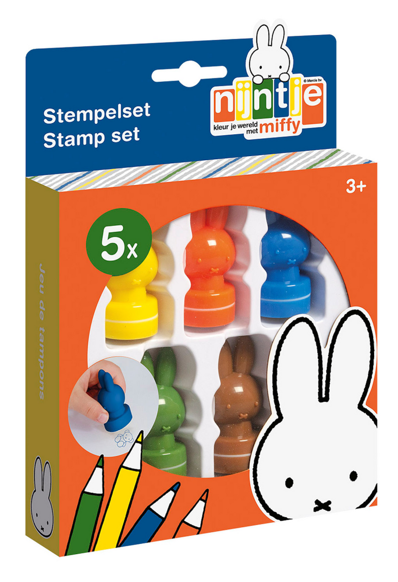 Afbeelding laden in galerijviewer, Bambolino nijntje zelfinktende stempels - 5 stuks - peuter en kleuter speelgoed - knutselen - voor meisjes en jongens - vanaf 3 jaar - speelgoed kinderen - totum
