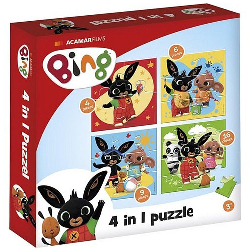 Afbeelding laden in galerijviewer, Bambolino bing puzzel 4 in 1 educatief peuter speelgoed - kinderpuzzel 4x6x9x16 stukjes leren puzzelen - cadeautip puzzel 3 jaar en ouder - toys
