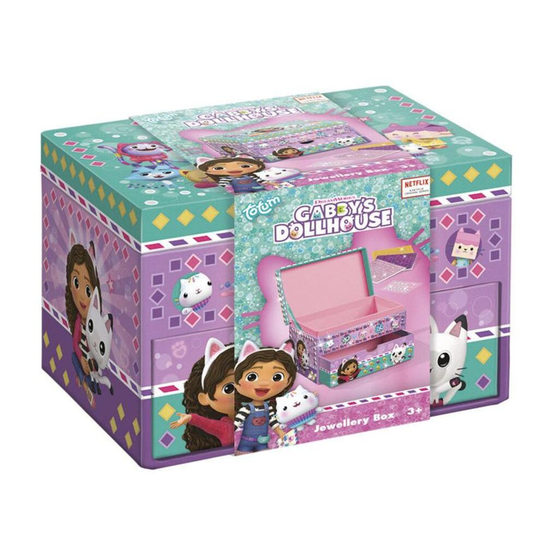 Afbeelding laden in galerijviewer, Totum gabby’s poppenhuis sieradendoosje speelgoed meisjes mozaïek beauty doosje versieren - gabby’s dollhouse cadeau knutselen
