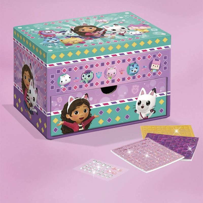 Afbeelding laden in galerijviewer, Totum gabby’s poppenhuis sieradendoosje speelgoed meisjes mozaïek beauty doosje versieren - gabby’s dollhouse cadeau knutselen
