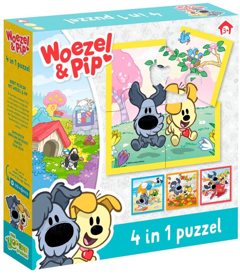 Afbeelding laden in galerijviewer, Bambolino woezel pip puzzel 4 in 1. 3+

