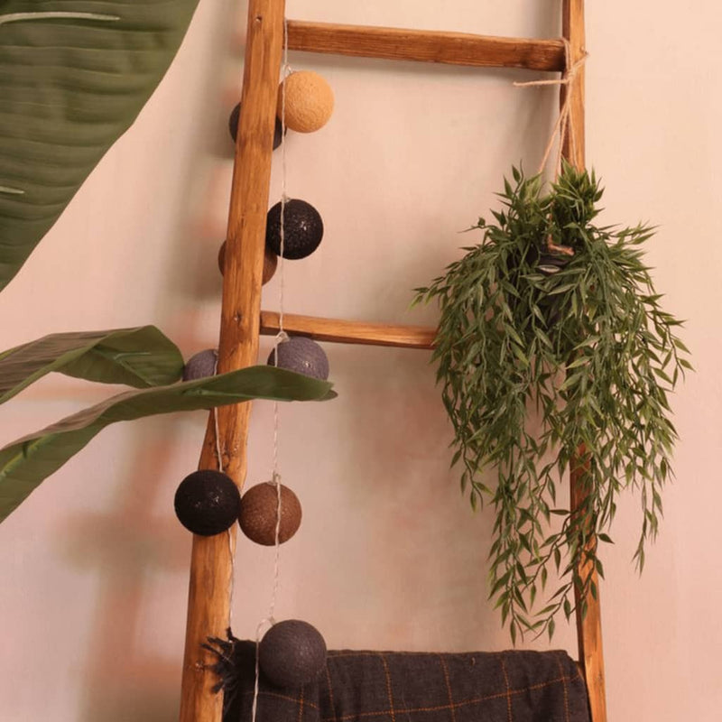 Afbeelding laden in galerijviewer, Emerald kunstplant hangend in pot bamboe 50 cm

