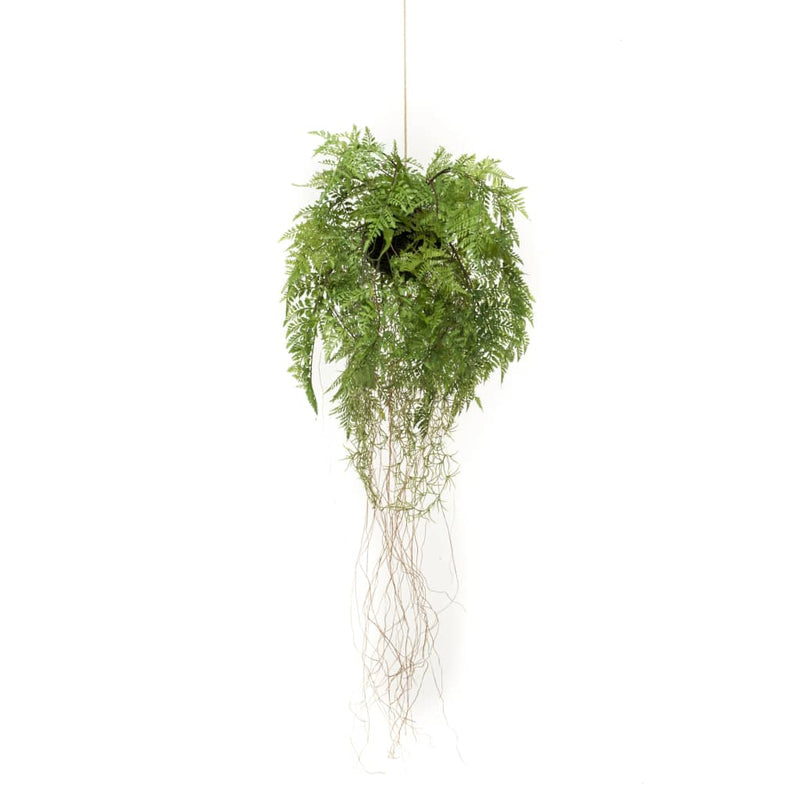 Afbeelding laden in galerijviewer, Emerald Emerald Kunstvaren hangend met wortels 35 cm
