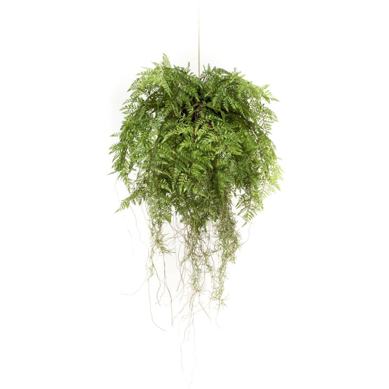 Afbeelding laden in galerijviewer, Emerald Emerald Kunstvaren hangend met wortels 55 cm
